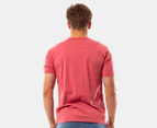 Russell Athletic Men's Big Arch Logo Tee / T-Shirt / Tshirt - Cranberry