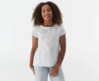 Calvin Klein Girls' Dimension Monogram Tee / T-Shirt / Tshirt - White