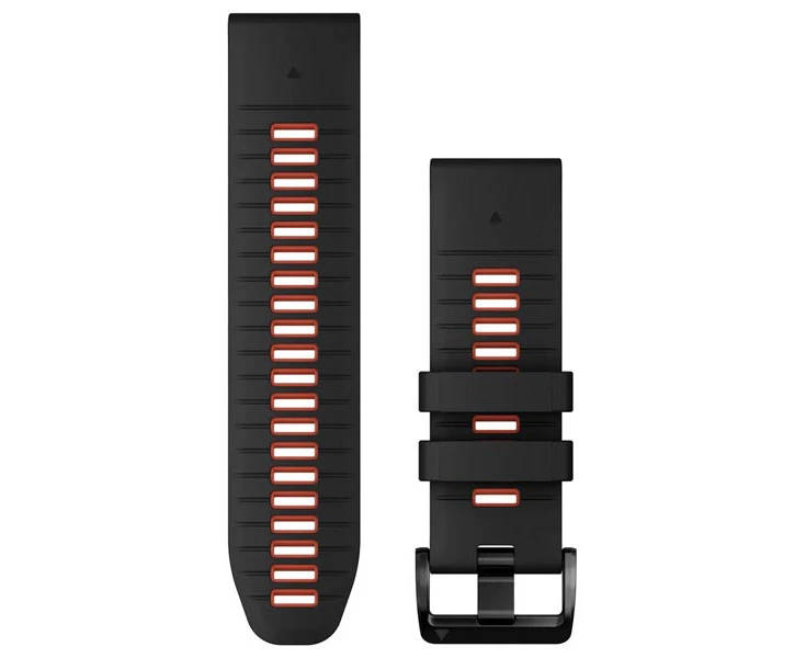 Garmin QuickFit 26 Watch Band - Black/Flame Red