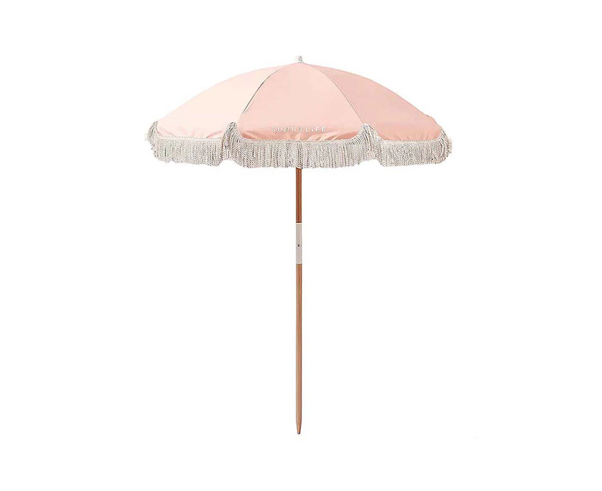 Sunnylife Luxe Beach Umbrella Salmon