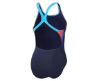 Speedo Women's Placement Digital Powerback Swimsuit - True Navy/Siren Red/Punch Blue