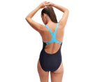 Speedo Women's Medley Logo One-Piece Swimsuit - True Navy/Picton Blue