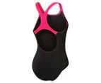 Speedo Women's Medley Logo One-Piece Swimsuit - Black/Electric Pink