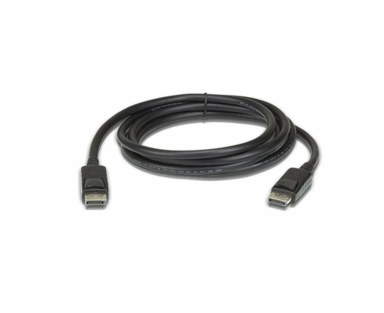 Aten 3m DisplayPort Cable, supports up to 8K (7680 x 4320 @ 60Hz), DP 1.4, High Bit Rate 3 (HBR3) bandwidth of 32.4 Gbps