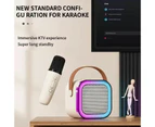 Portable Mini Karaoke Machine For Kids Bluetooth Speaker w/ 2 Wireless Micphone