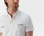 Tommy Hilfiger Men's Summer Essential Jersey Slim Fit Polo Shirt - Fresh White