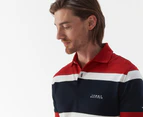 Tommy Hilfiger Men's Rugby Stripe Polo Shirt - Primary Red