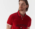 Tommy Hilfiger Men's Bradley Short Sleeve Slim Fit Polo Shirt - Primary Red