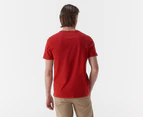 Tommy Hilfiger Men's Chest Stripe Graphic Tee / T-Shirt / Tshirt - Primary Red