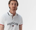 Tommy Hilfiger Men's Bradley Short Sleeve Slim Fit Polo Shirt - Fresh White