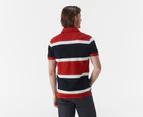 Tommy Hilfiger Men's Rugby Stripe Polo Shirt - Primary Red