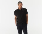 Tommy Hilfiger Men's Winston Solid Wicking Polo Shirt - Deep Knit Black