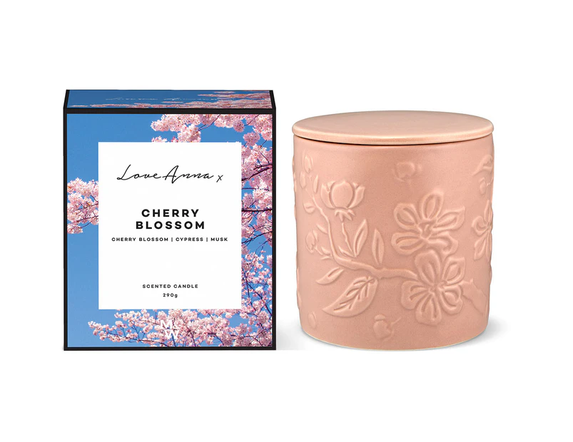 Love Anna Cherry Blossom, Cypress & Musk Scented Candle 290g