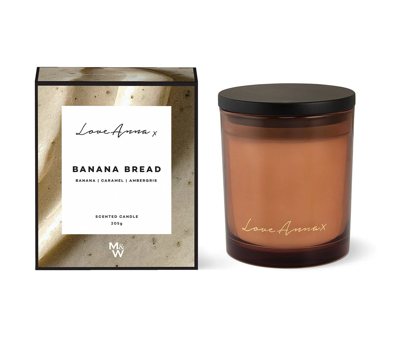 Love Anna Banana Bread Banana, Caramel & Ambergris Scented Candle 205g