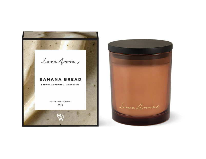 Love Anna Banana Bread Banana, Caramel & Ambergris Scented Candle 205g