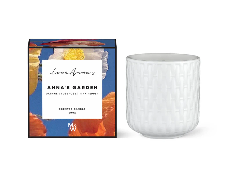 Love Anna Anna's Garden Daphne, Tuberose & Pink Pepper Scented Candle 100g