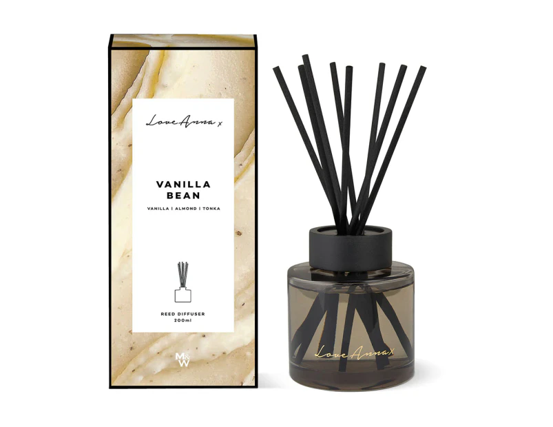 Love Anna Vanilla Bean Vanilla, Almond & Tonka Reed Diffuser 200mL