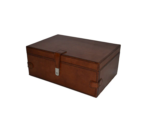 Leather Jewellery Box - Tan