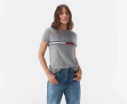 Tommy Hilfiger Women's Tina Madison Tee / T-Shirt / Tshirt - Grey Heather