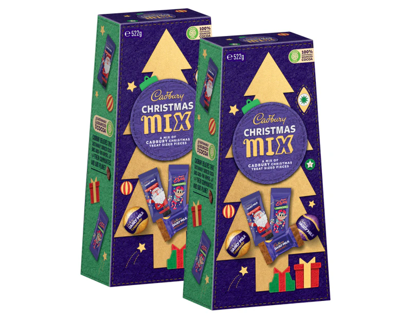 2 x Cadbury Christmas Mix Gift Box 522g