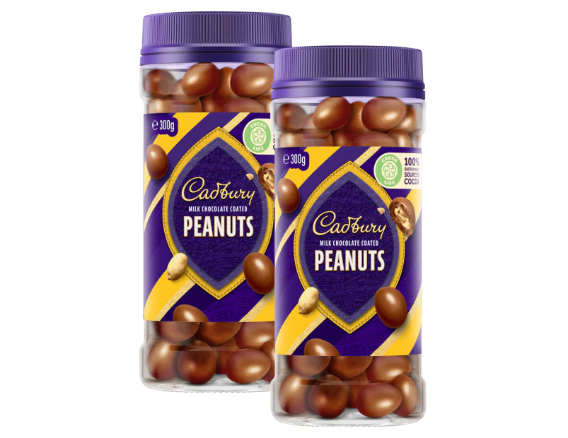 2 x Cadbury Milk Chocolate Coated Peanuts 300g