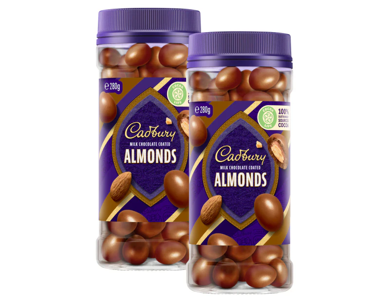 2 x Cadbury Milk Chocolate Coated Almonds 280g