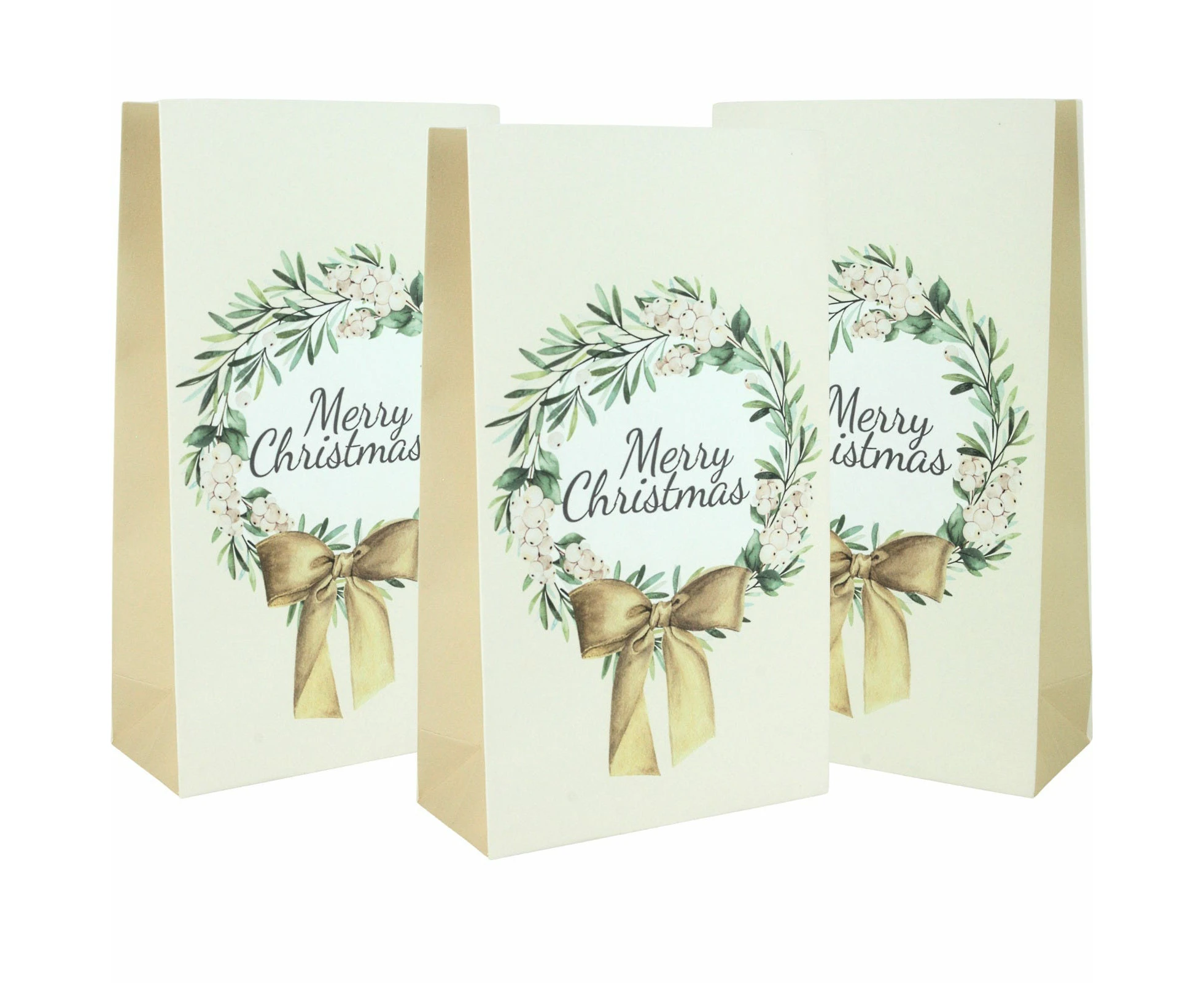 Gilded Wreath Paper Lolly / Treat Bags (Pack of 6)