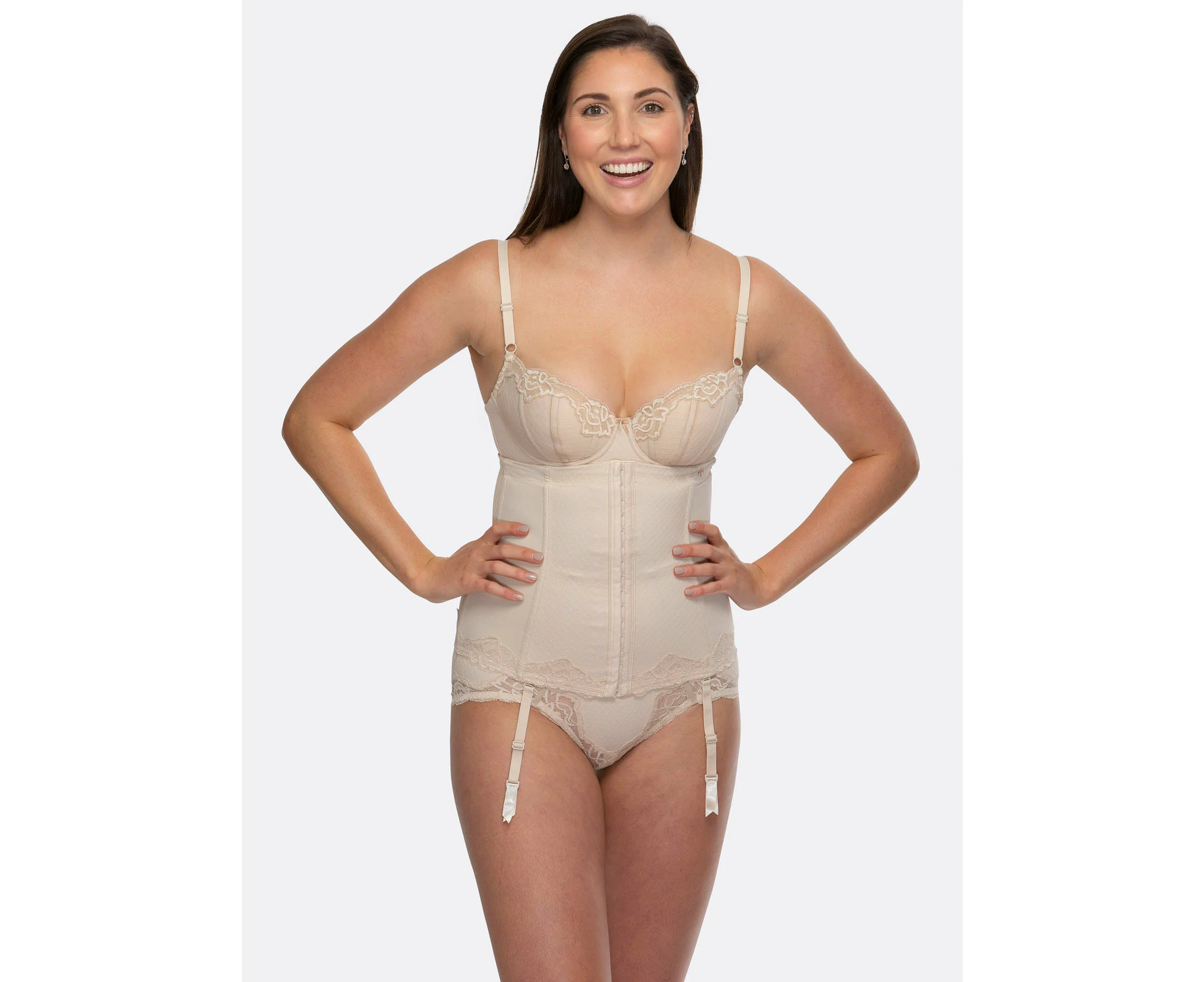 Hush Hush by Slimform Whispers Waist Cincher HH056 Nude