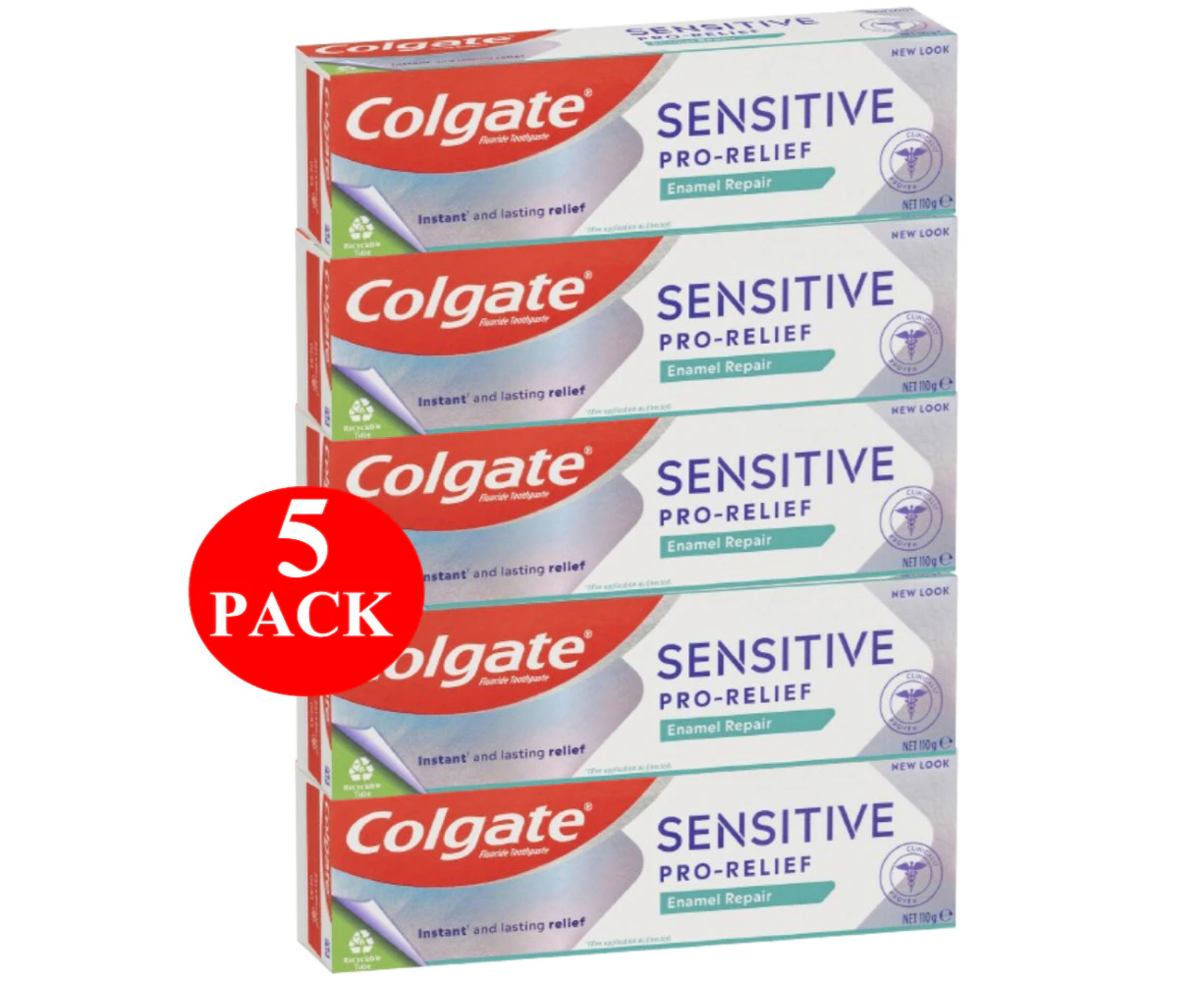 5 x Colgate Sensitive Toothpaste Pro-relief Enamel Repair 110g