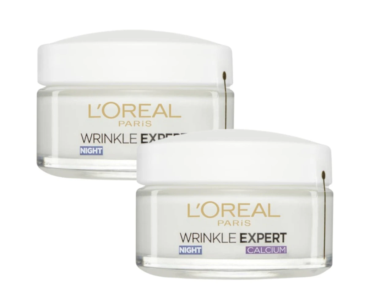 2 x L'oreal Paris Wrinkle Expert Night Cream 55+ 50ml