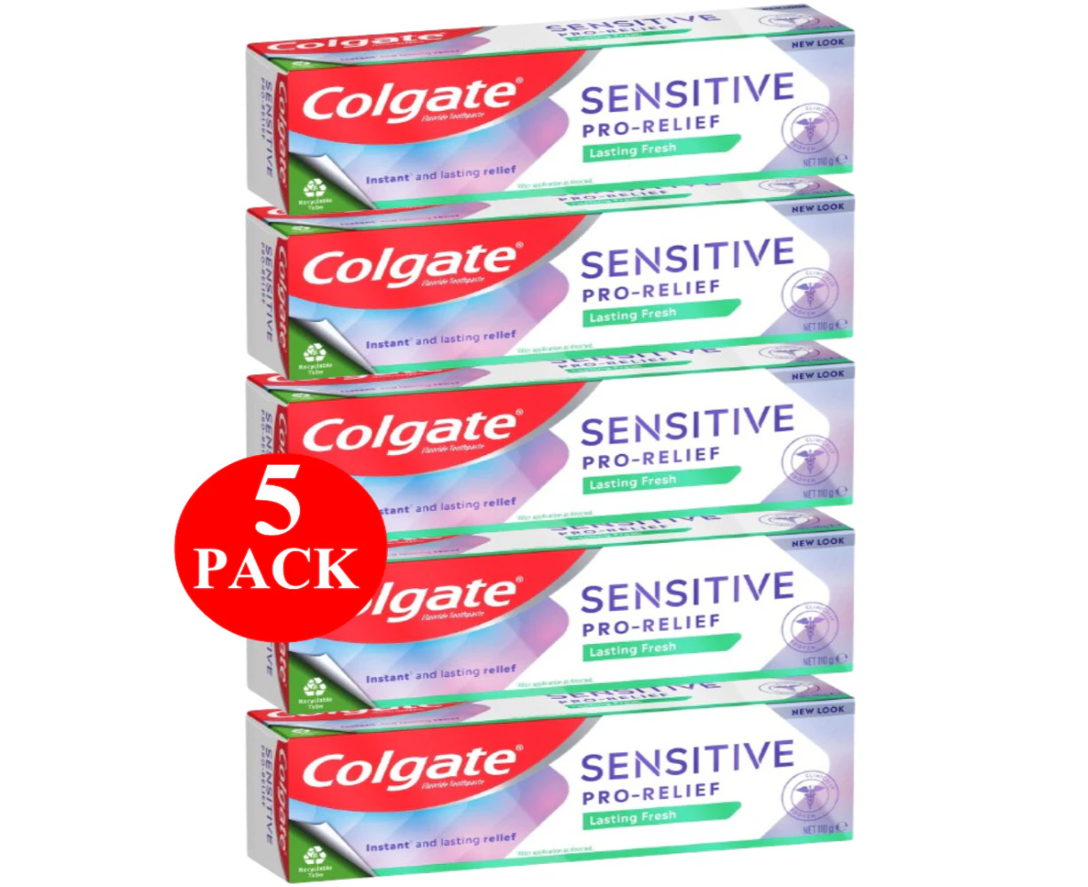 5 x Colgate Sensitive Toothpaste Pro-relief Lasting Fresh 110g