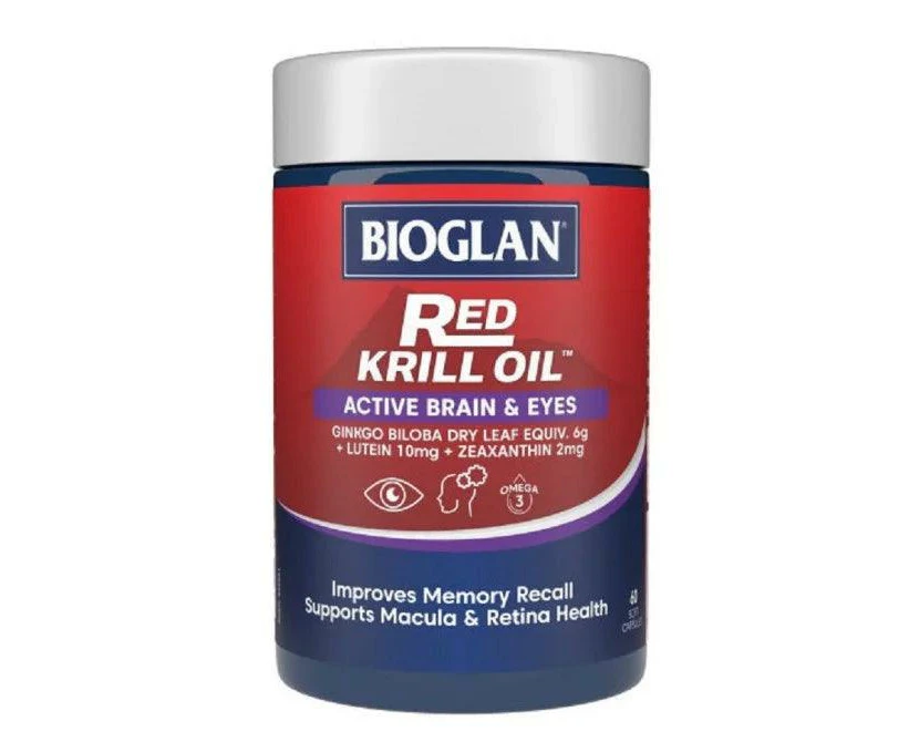 Bioglan Red Krill Oil Active Brain & Eyes 60 Capsules