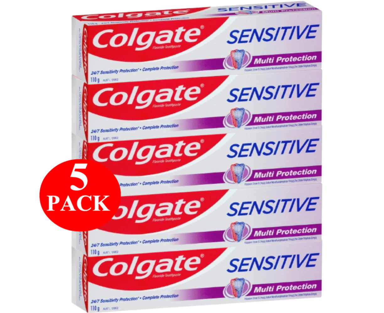 5 x Colgate Sensitive Toothpaste Multi Protection 110g