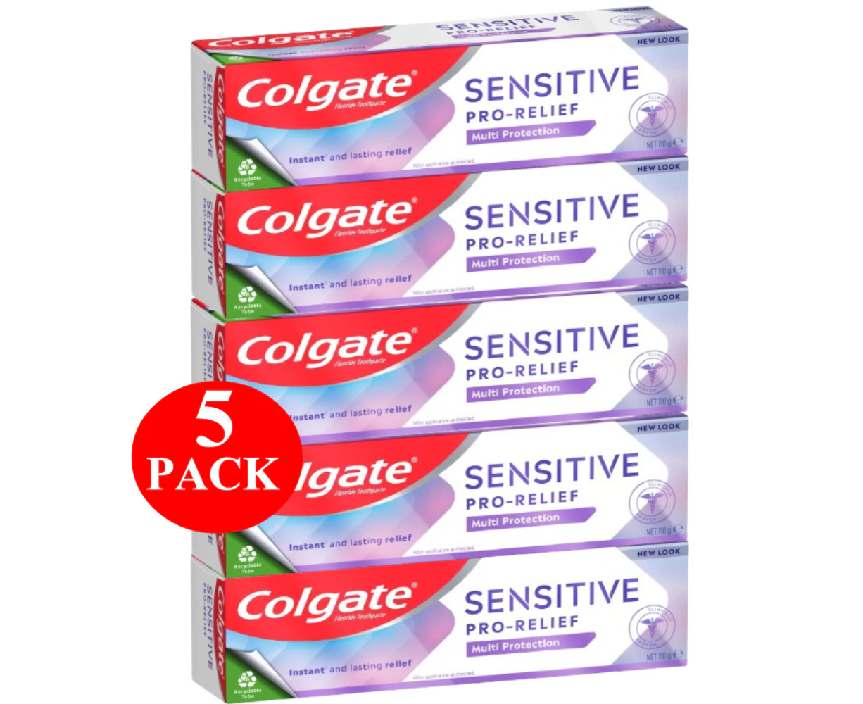 5 x Colgate Sensitive Toothpaste Pro-relief Multi Protection 110g