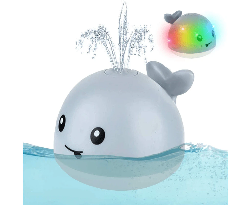 Whale Automatic Water Spray Baby Bath Toys with LED Lights