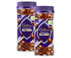 2 x Cadbury Milk Chocolate Coated Sultanas 340g