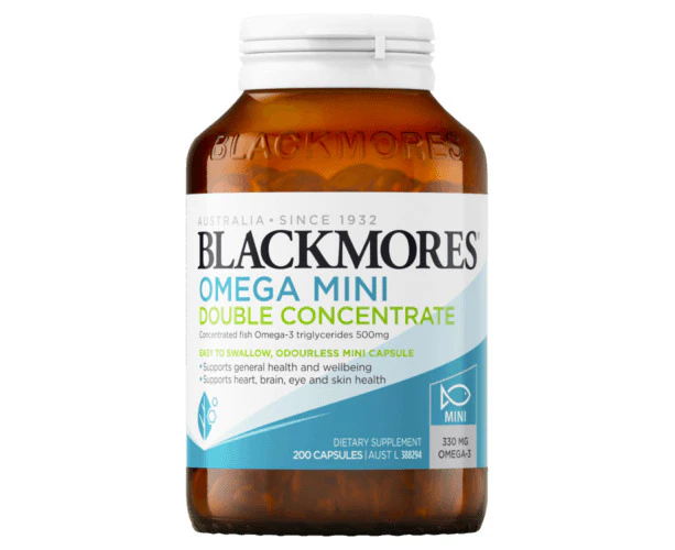 Blackmores Omega Double Concentrate Fish Oil 200 Capsules