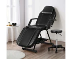 Zenses Massage Table Adjustable Salon Bed Chair 3-Fold BLK