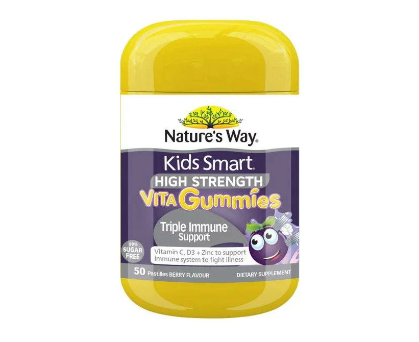 Nature's Way Kids Smart High Strength Vita Gummies Triple Immune Support 50s