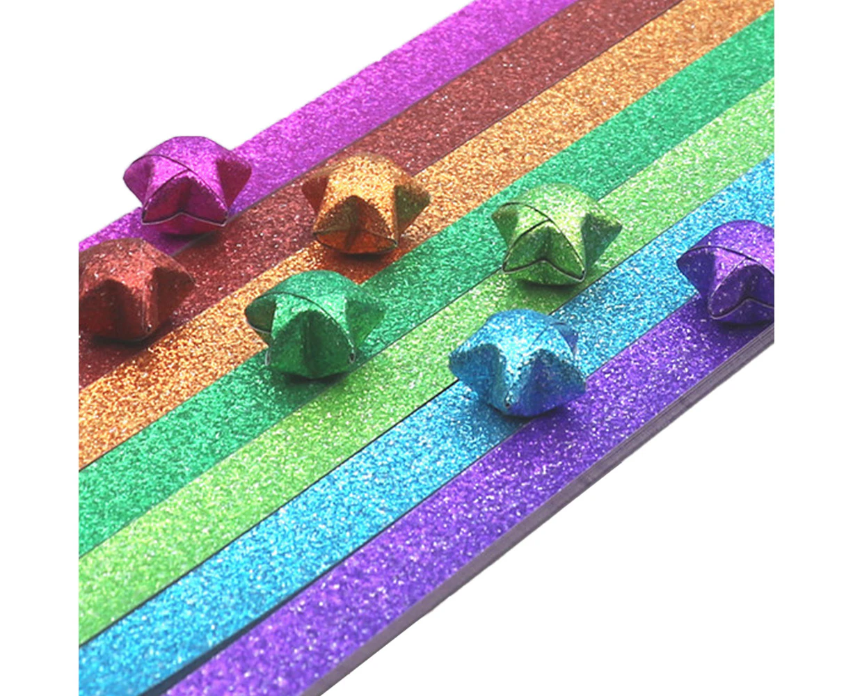 Origami Stars Papers Package Diy Paper, 360/520 Sheets, Multi-Color Glitter Origami For Kids Arts And Crafts Projects3173