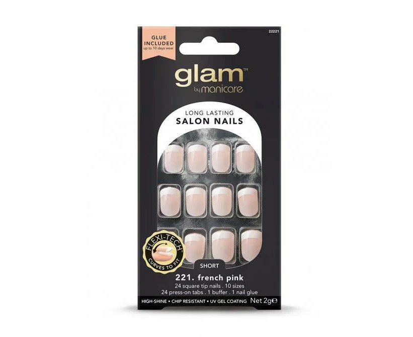 Manicare Glam 221. French Pink Short Square Nails 2g