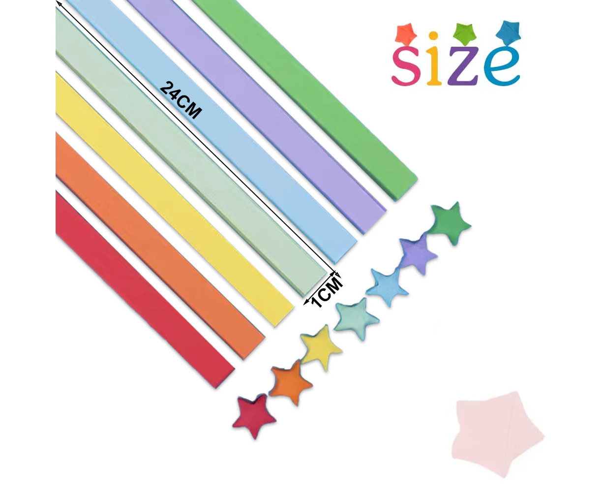 1350 Sheets Origami Stars Papers, Double Sided Colors Decoration Paper Strips For Paper Arts Crafts3158