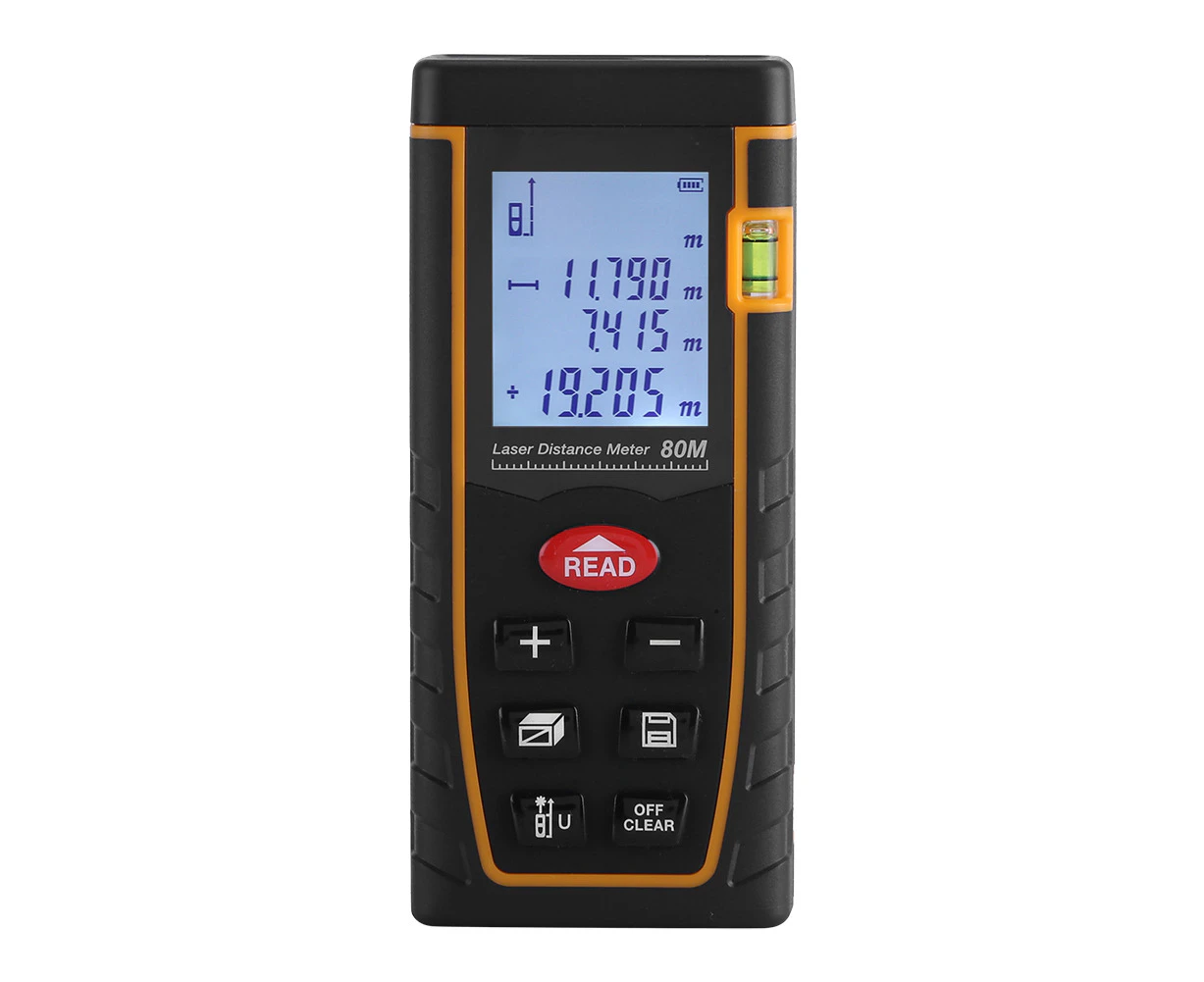 Sndway Handheld Digital Laser Distance Meter Self Calibration Length/Volume Measure Tool 80M