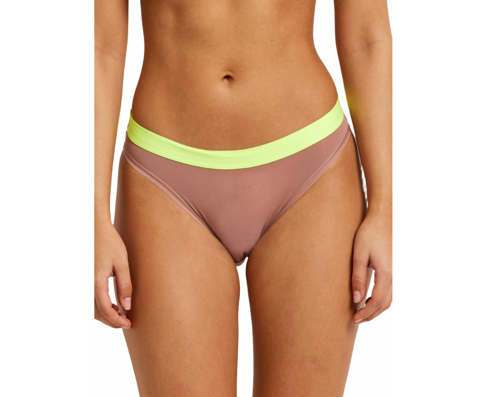 Kayser Be You High Cut Mesh Brief -  Dessert Dust Neon