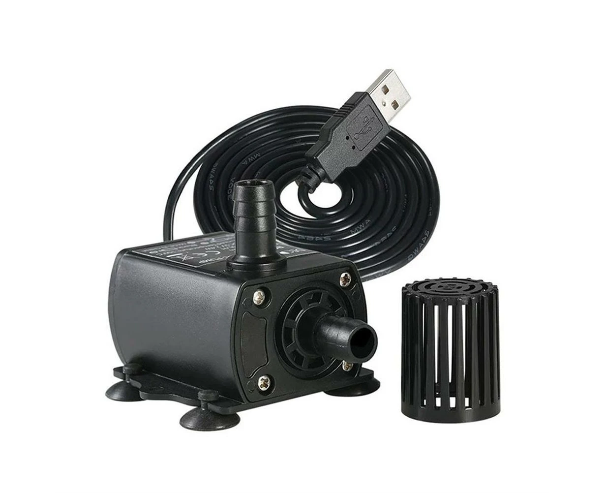 Mini Ultra Quiet Submersible Pump Aquarium Garden Pond Usb Fountain Water Pump Dc 5V 250L/H Qr50A