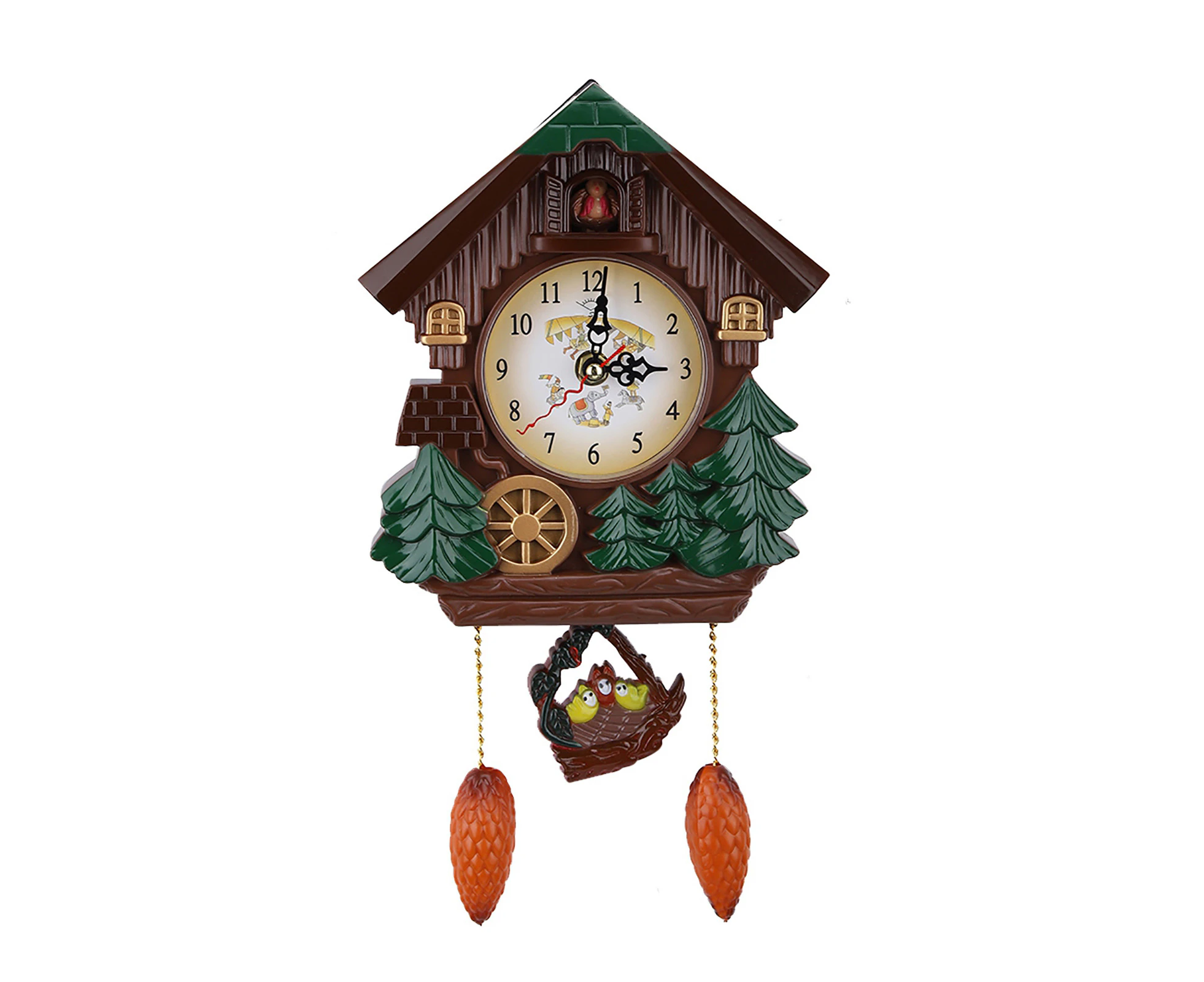 Cuckoo Clock Tree House Wall Clock Art Vintage Decoration For Home