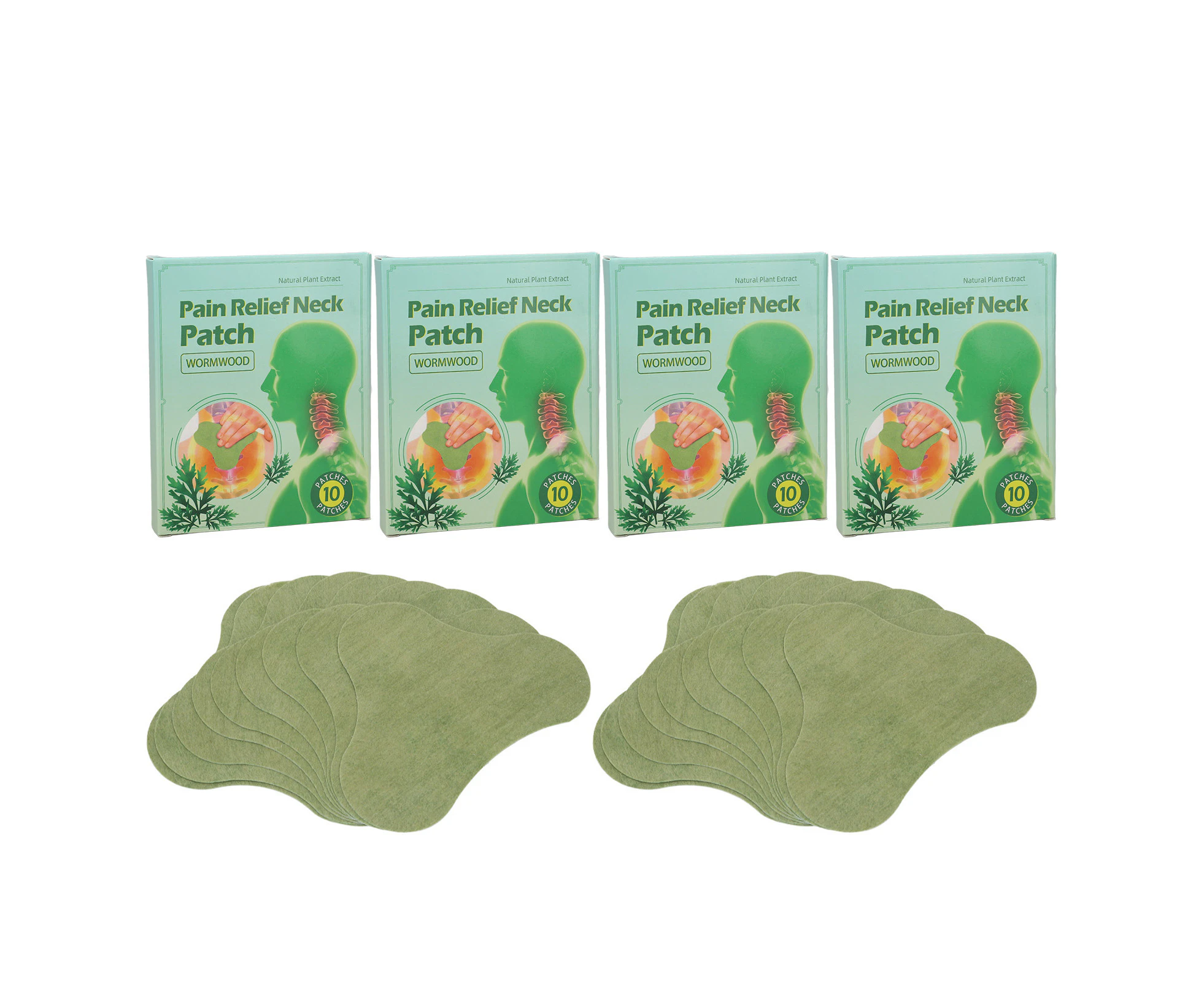 40Pcs Neck Patches Strength Herbal Joint Pain Relieving Patch For Knee Back Shoulder