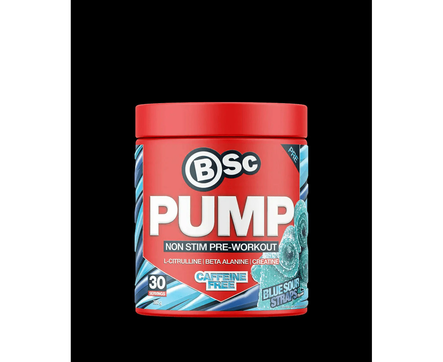 BSc PUMP Non Stim Pre-Workout By Bodyscience - Blue Sour Straps