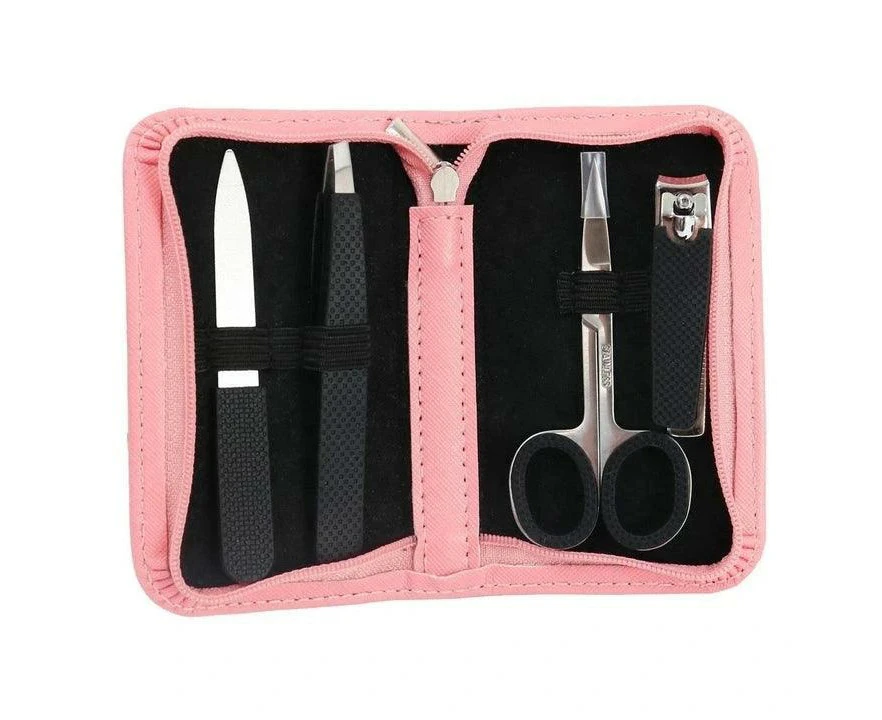 Wicked Sista Pastel Zipper Manicure Set Coral