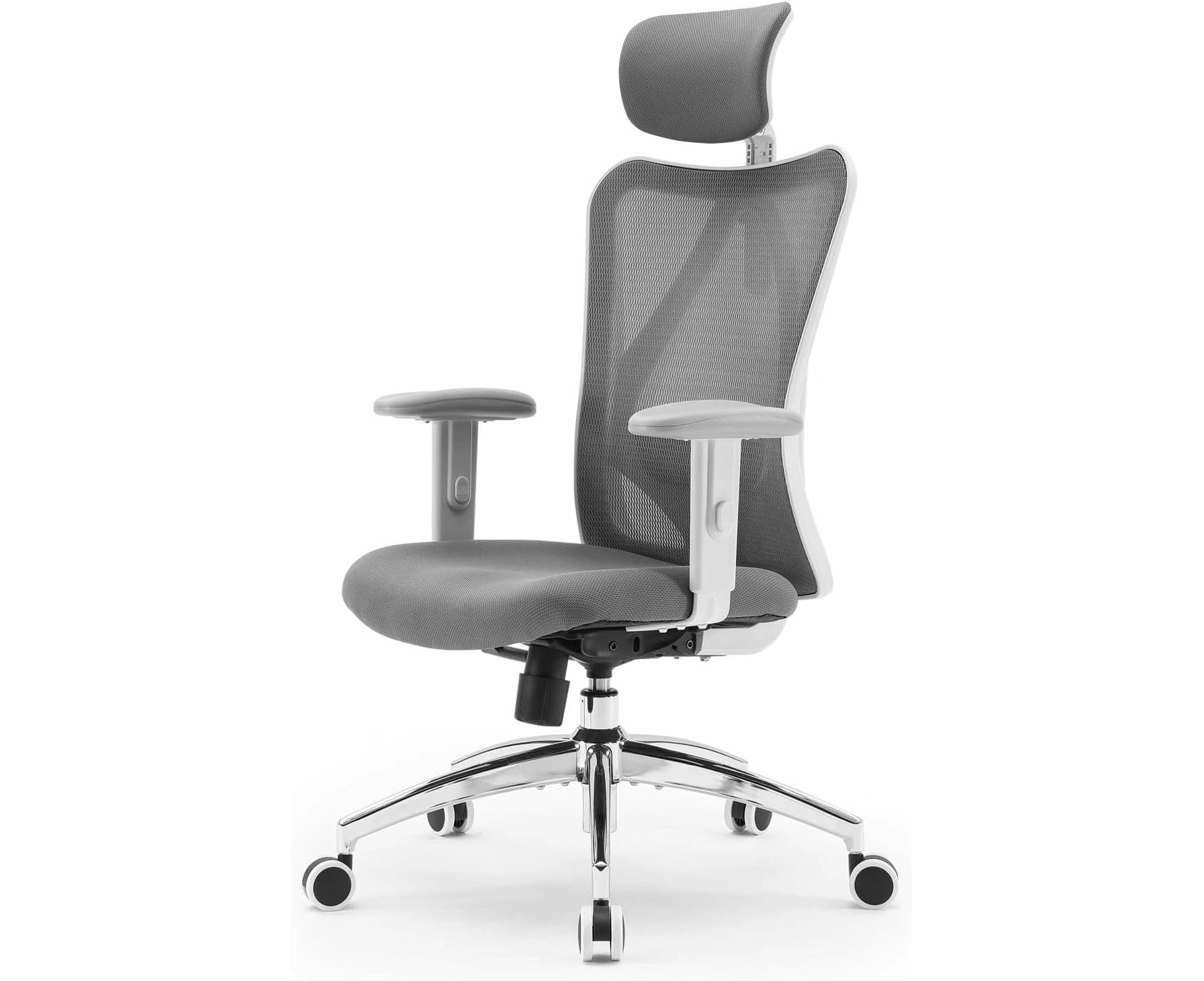 M18 Ergonomic Office Chair, Computer High Back Desk Chair with 2D Armrest, Adjustable Headrest, Lumbar Support and Comfortable Thick Cushion.(Gre